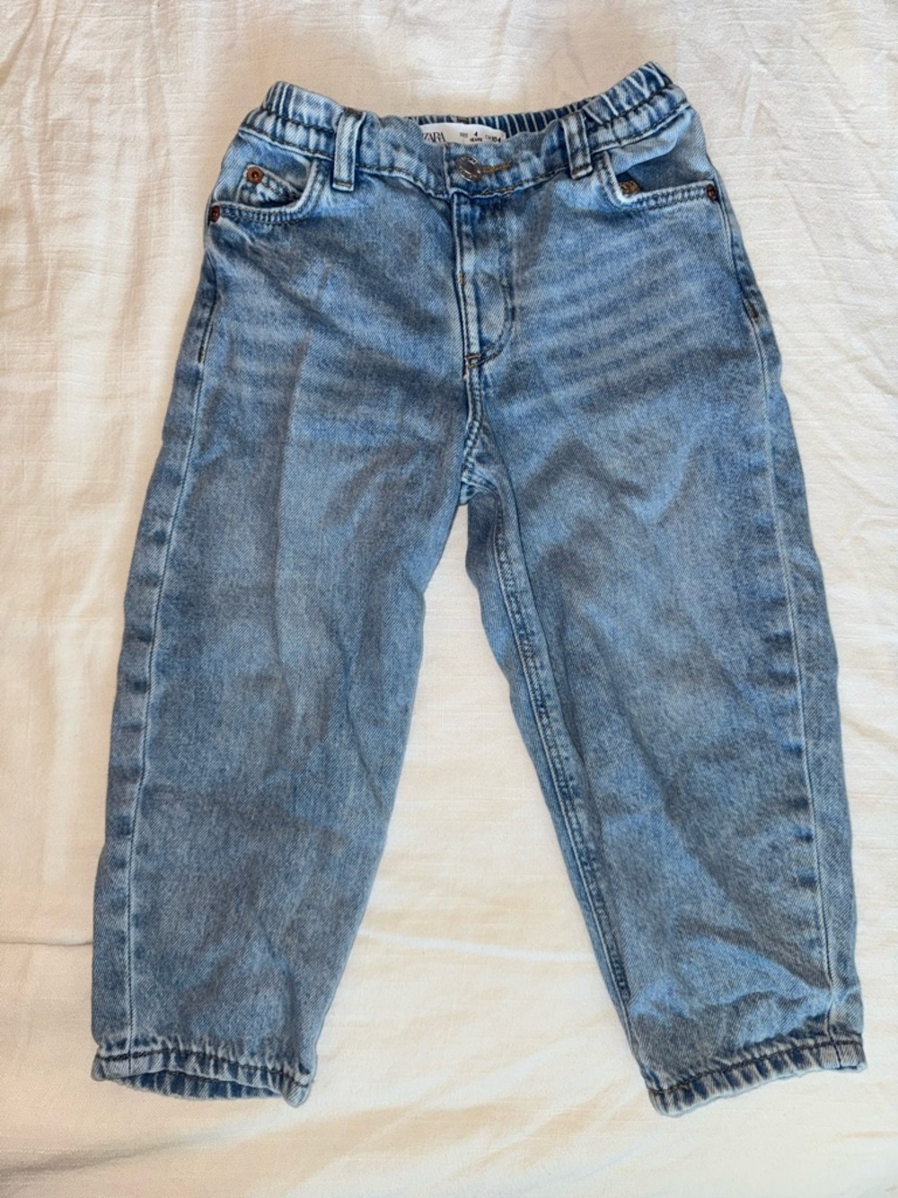 Zara Kids Light Blue Elastic Waist Denim Jeans
